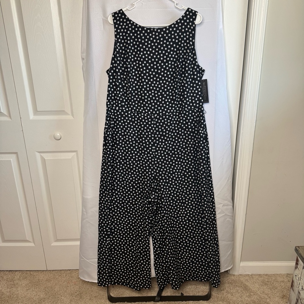 Lane Bryant Black and White Polka Dot Top
